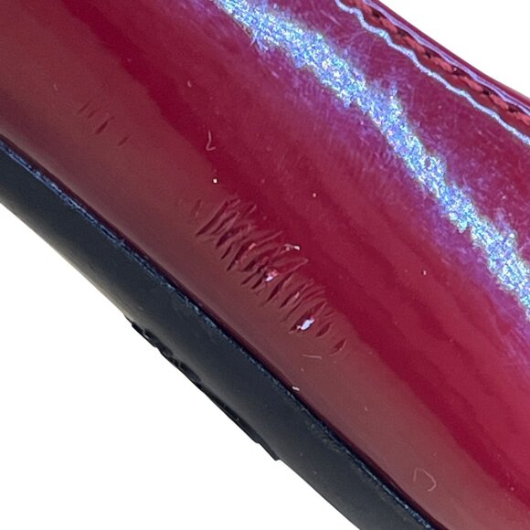 Circa Joan & David Women’s Red Patent Leather Marzipan Square Toe Heels 9.5M - Picture 10 of 12
